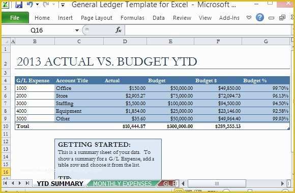 Free Accounting General Ledger Template Of General Ledger Template for Excel
