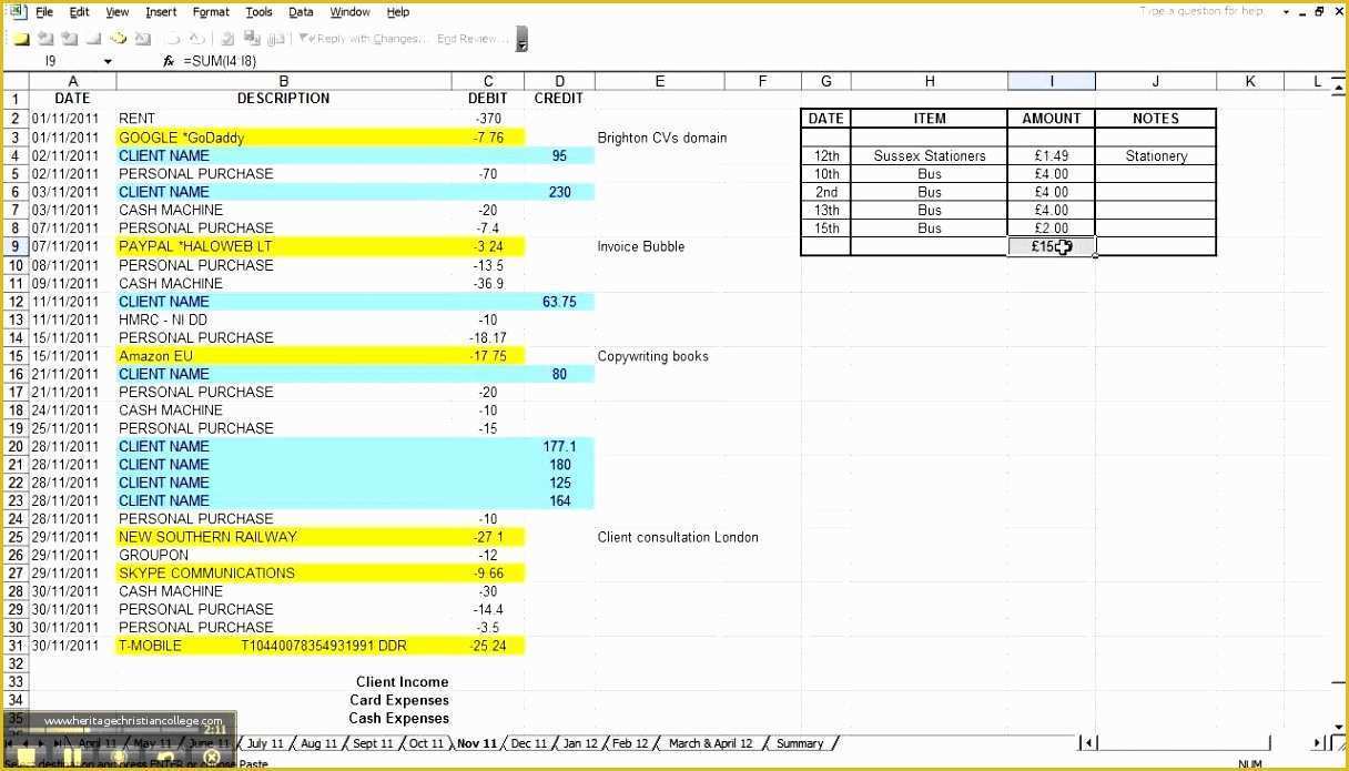 Free Accounting Spreadsheet Templates Excel Of 7 Excel Bookkeeping Template Sampletemplatess