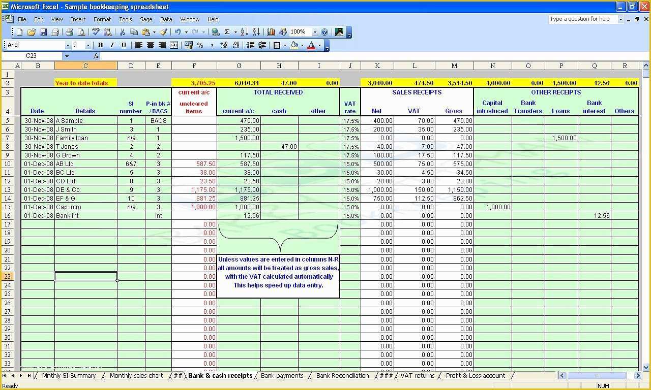 Free Accounting Spreadsheet Templates Excel Of Free Excel Bookkeeping Spreadsheet Templates