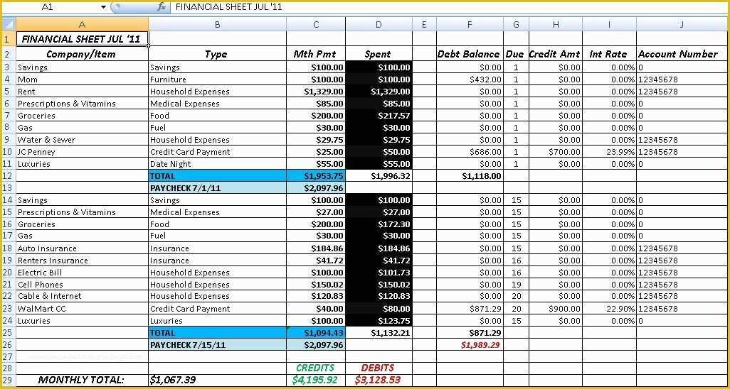 Free Accounting Spreadsheet Templates for Small Business Of Free Accounting and Bookkeeping Excel Spreadsheet Template