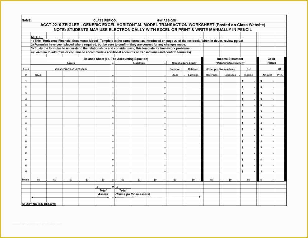 Free Accounting Templates Of Free Bookkeeping Templates for Small Business