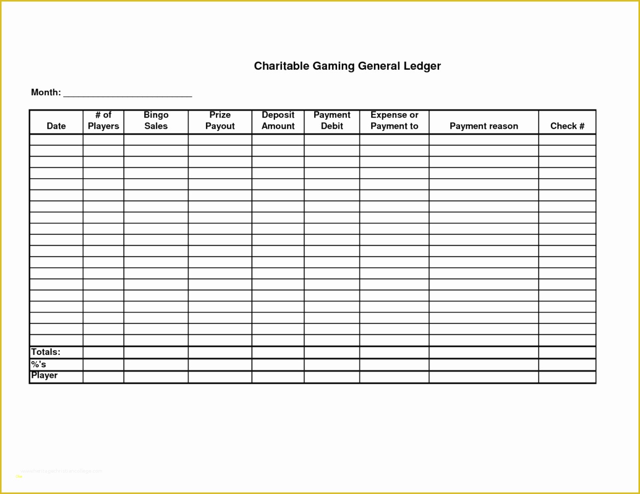 Free Accounting Templates Of Free General Ledger Template Example Of Spreadshee Free