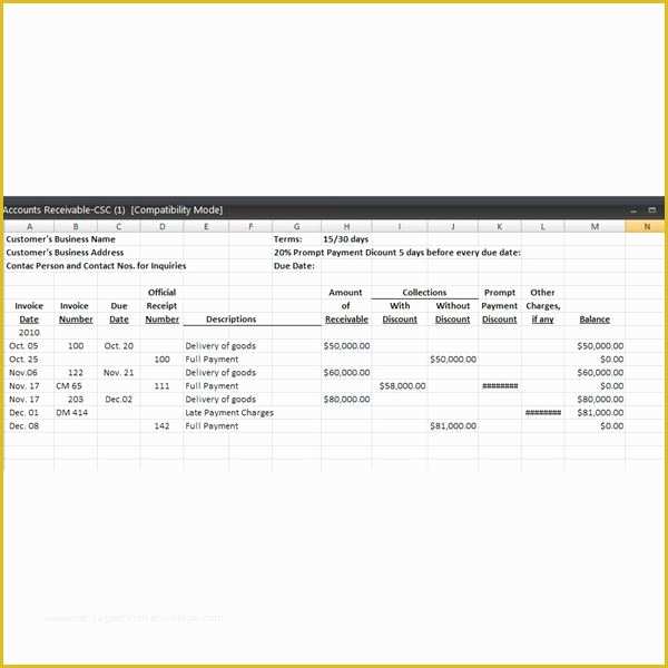 Free Accounts Payable Template Of Accounts Payable Subsidiary Ledger Template Templates