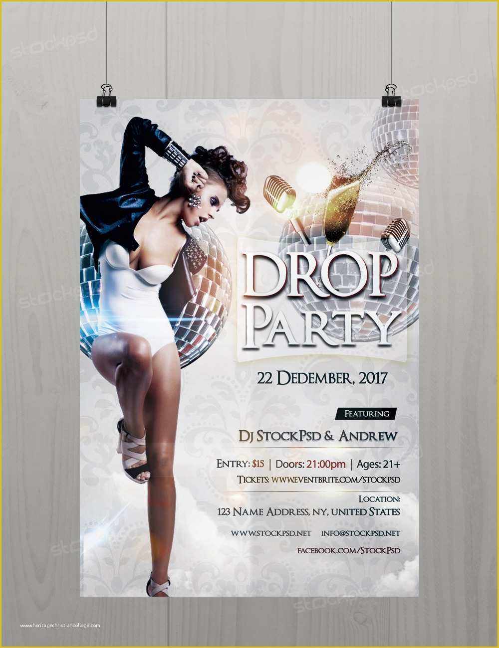 Free Ad Templates Photoshop Of Free Drop Party Flyer Template Shop Flyershitter