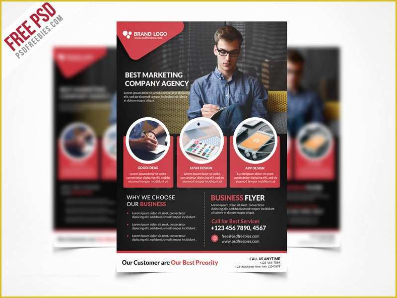 Free Ad Templates Photoshop Of Free Psd Corporate Business Flyer Template Psd Freebie