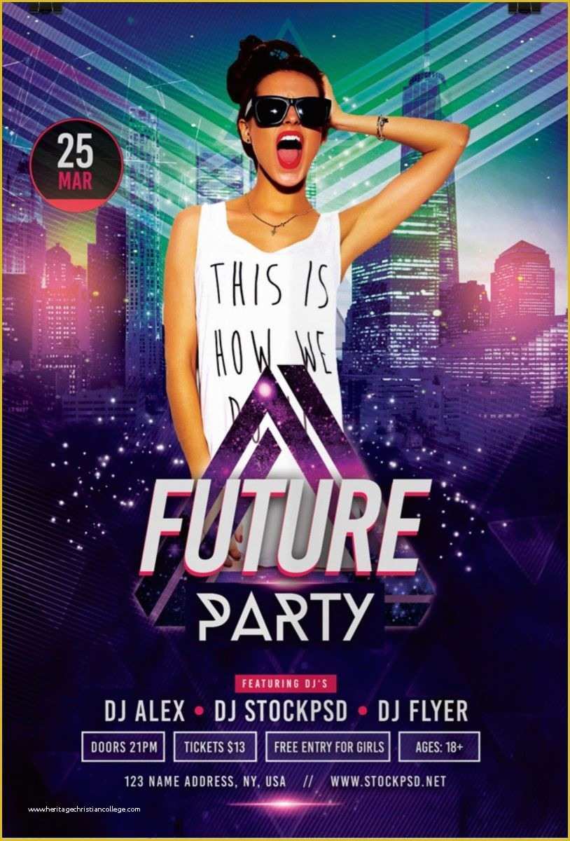 Free Ad Templates Photoshop Of Future Party – Free Shop Flyer Template