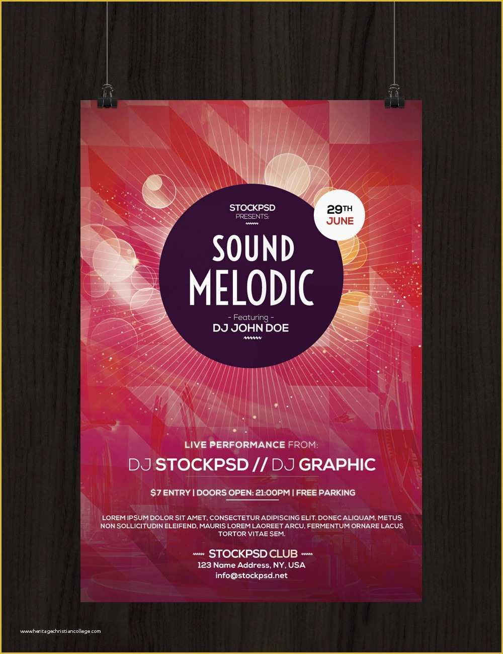 Free Ad Templates Photoshop Of sound Melodic Free Psd Flyer Template Free Psd Flyer