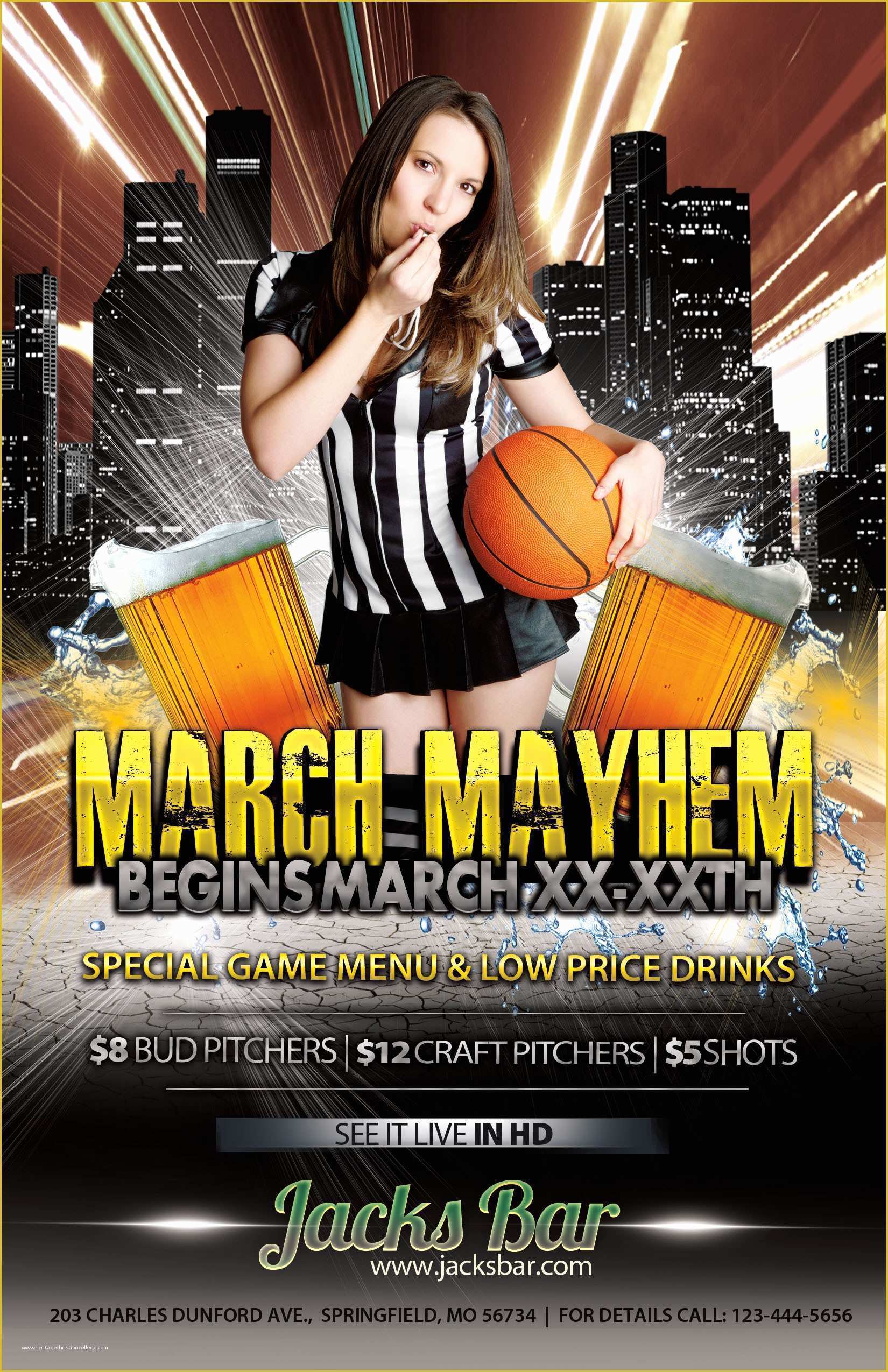 Free Ad Templates Photoshop Of the Madness Begins Free 5 Basketball Flyers In Psd for