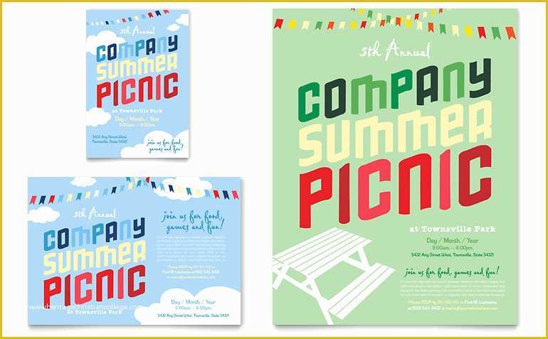Free Ad Templates Word Of Pany Summer Picnic Flyer & Ad Template Word & Publisher