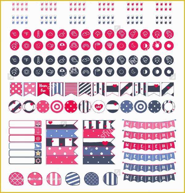 Free Addendum Sticker Template Of 9 Planner Stickers Free Psd Ai Vector Eps format