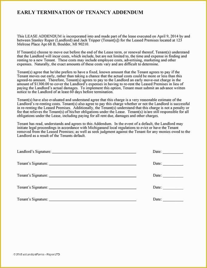 Free Addendum Sticker Template Of Addendum Template for Contract Agreement Templates