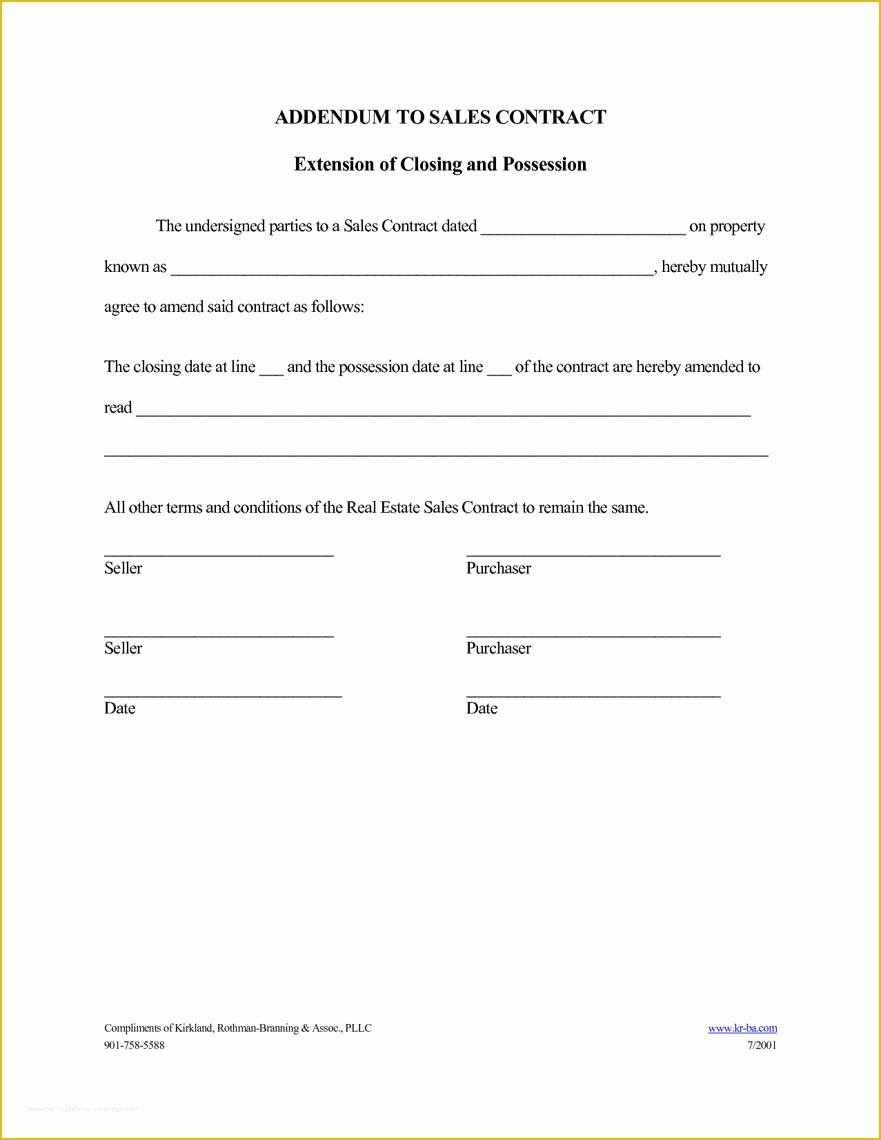 Free Addendum Sticker Template Of Contract Contract Addendum Template