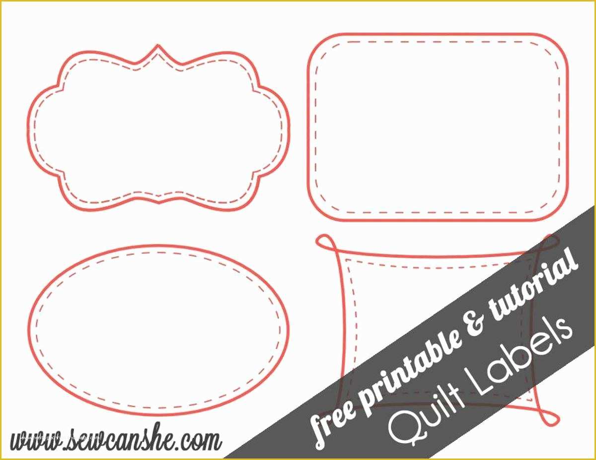 Free Addendum Sticker Template Of Free Printable Quilt Labels