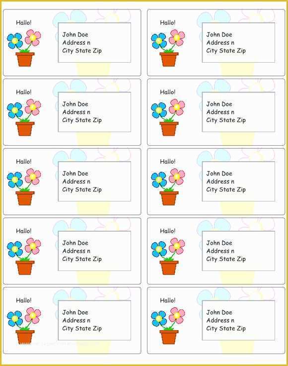 Free Address Label Templates Of Address Label Template