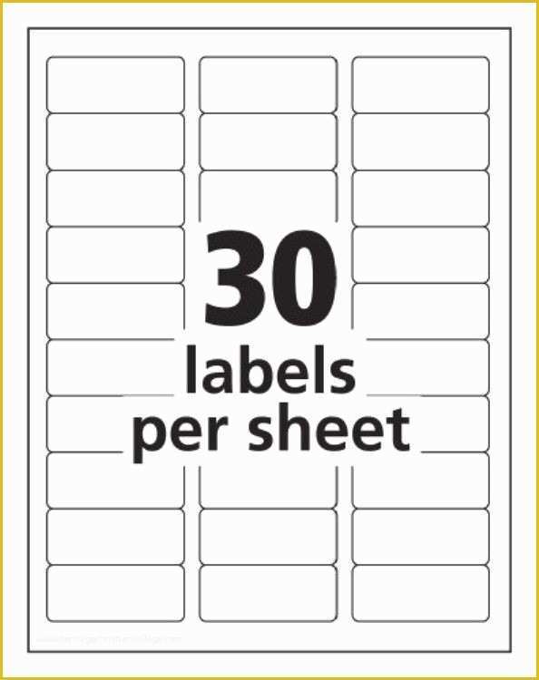 Free Address Label Templates Of Label Templates 30 Per Sheet Invitation Template