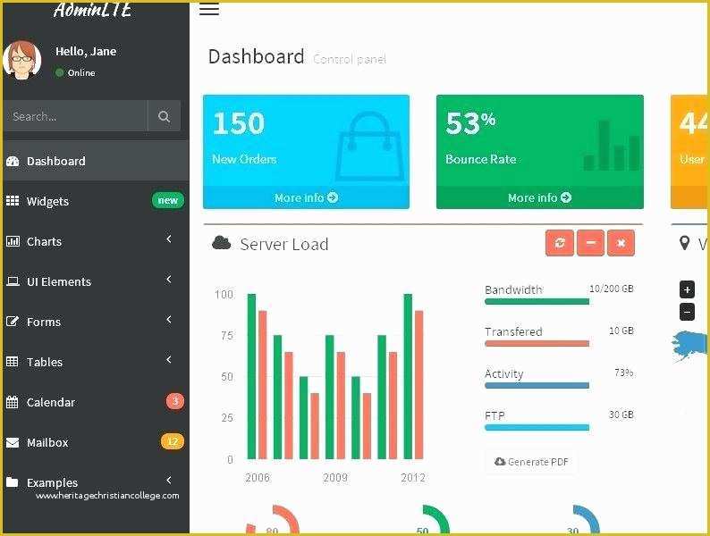 Free Admin Panel Template Of Free Admin Panel Template