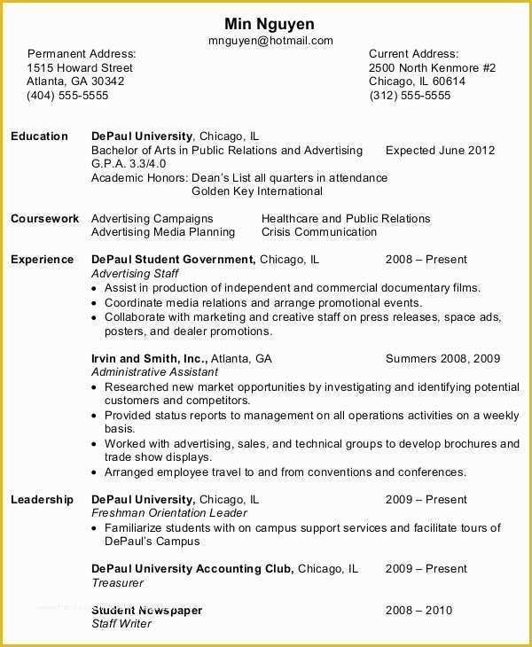 Free Administrative assistant Resume Templates Of 10 Entry Level Administrative assistant Resume Templates