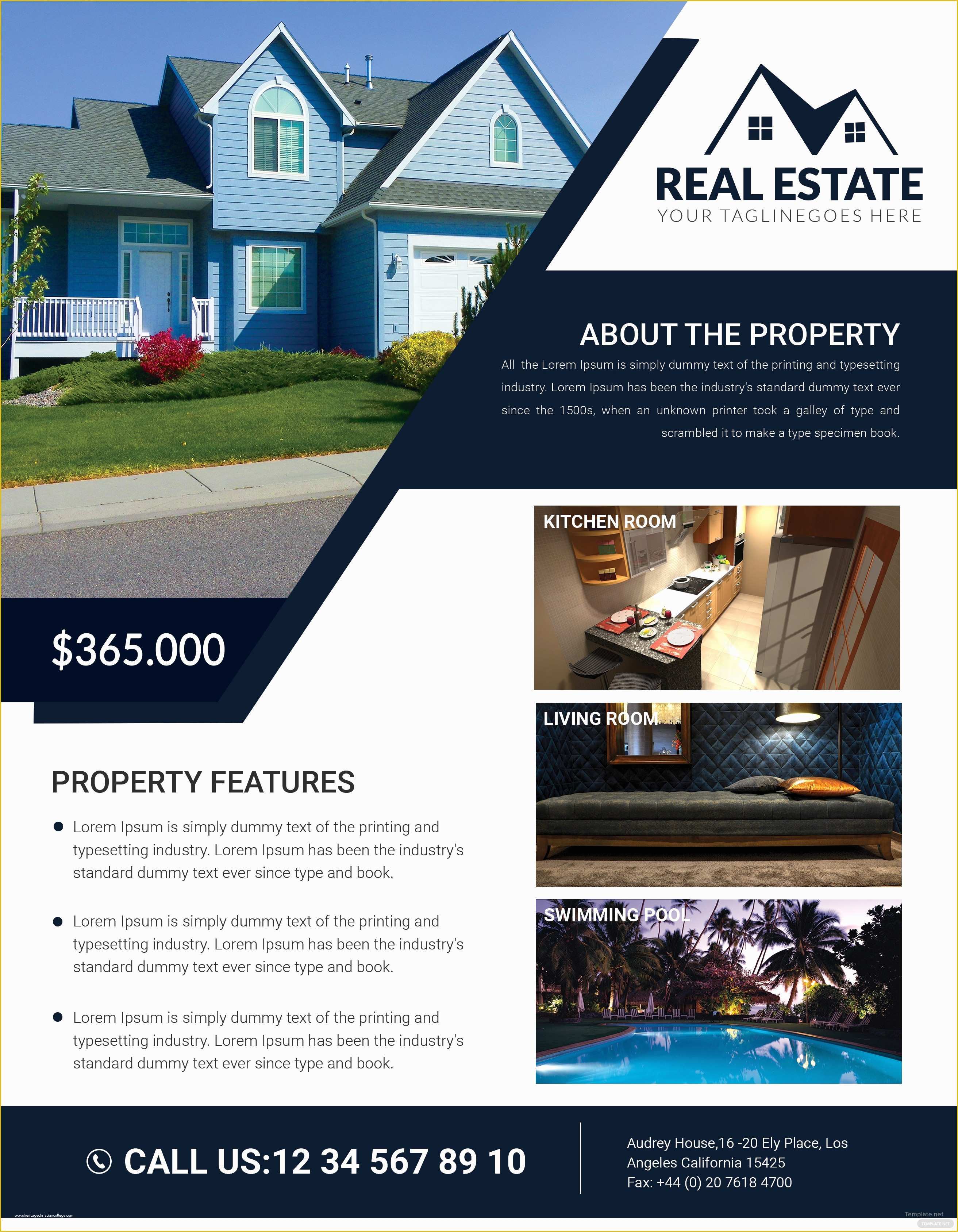 Free Adobe Flyer Templates Of Free Real Estate House Flyer Template In Adobe Shop