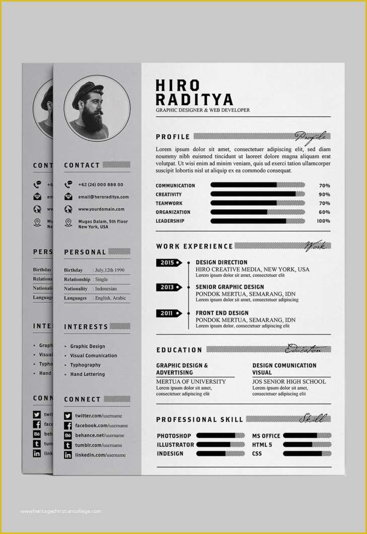 Free Adobe Illustrator Templates Of 7 Free Editable Minimalist Resume Cv In Adobe Illustrator