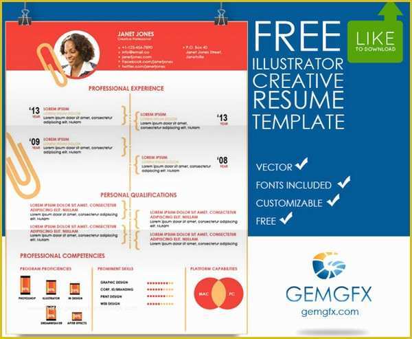 Free Adobe Illustrator Templates Of Cv Templates Adobe Illustrator Free Resume Examples Cv