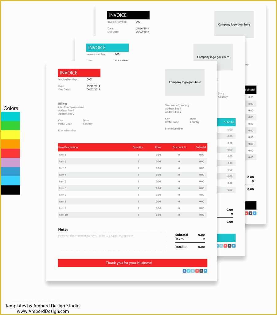Free Adobe Illustrator Templates Of Free Adobe Illustrator Invoice Templates Amberd Design