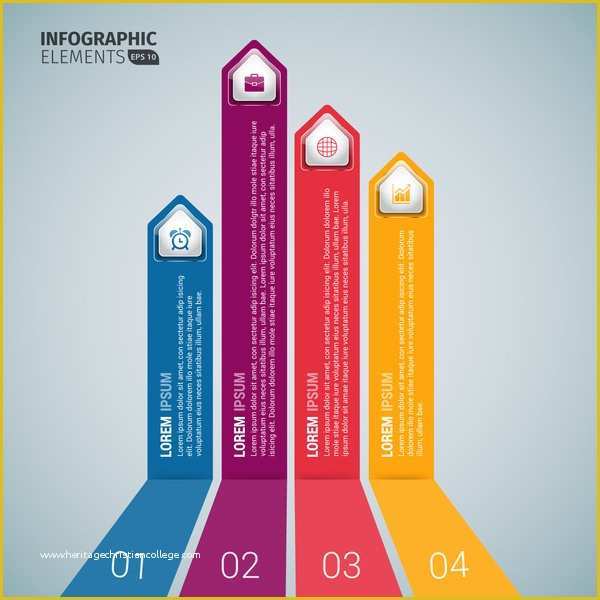 Free Adobe Illustrator Templates Of Vertical Business Arrow Infographic Templates Free Vector