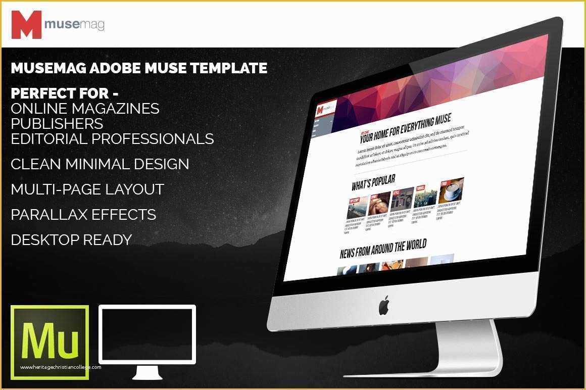 Free Adobe Muse Templates for Photographers Of Musemag Adobe Muse Template Website Templates On