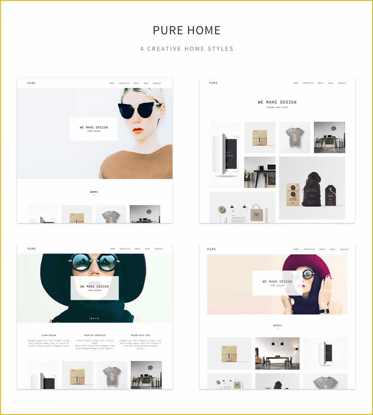 Free Adobe Muse Templates for Photographers Of Pure – Creative Portfolio Muse Template Pure – Creative