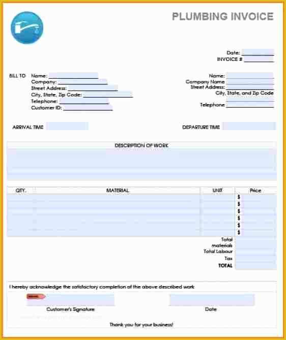 Free Adobe Pdf Templates Of 10 Plumbing Invoice forms