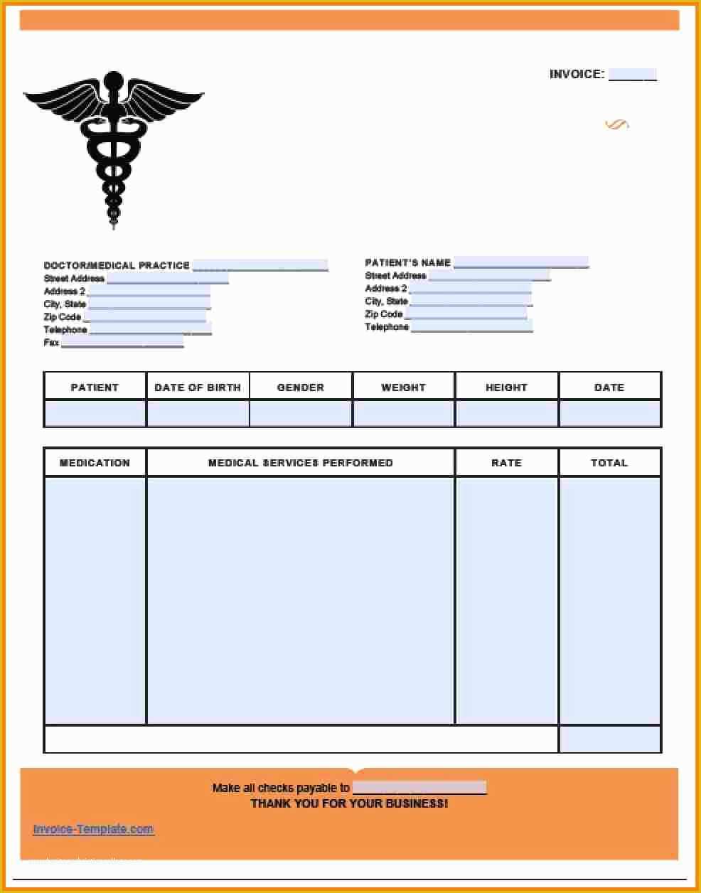 Free Adobe Pdf Templates Of 8 Medical Billing Invoice Template Free