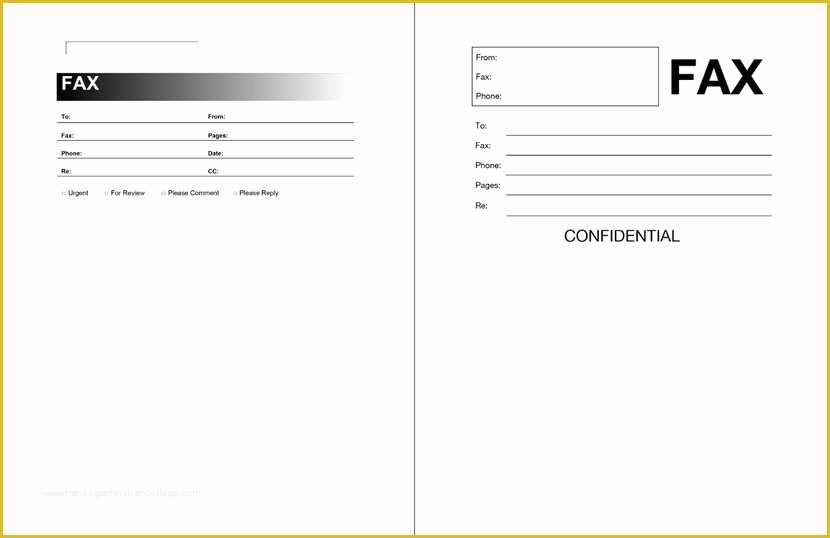 Free Adobe Pdf Templates Of Fax Template Free