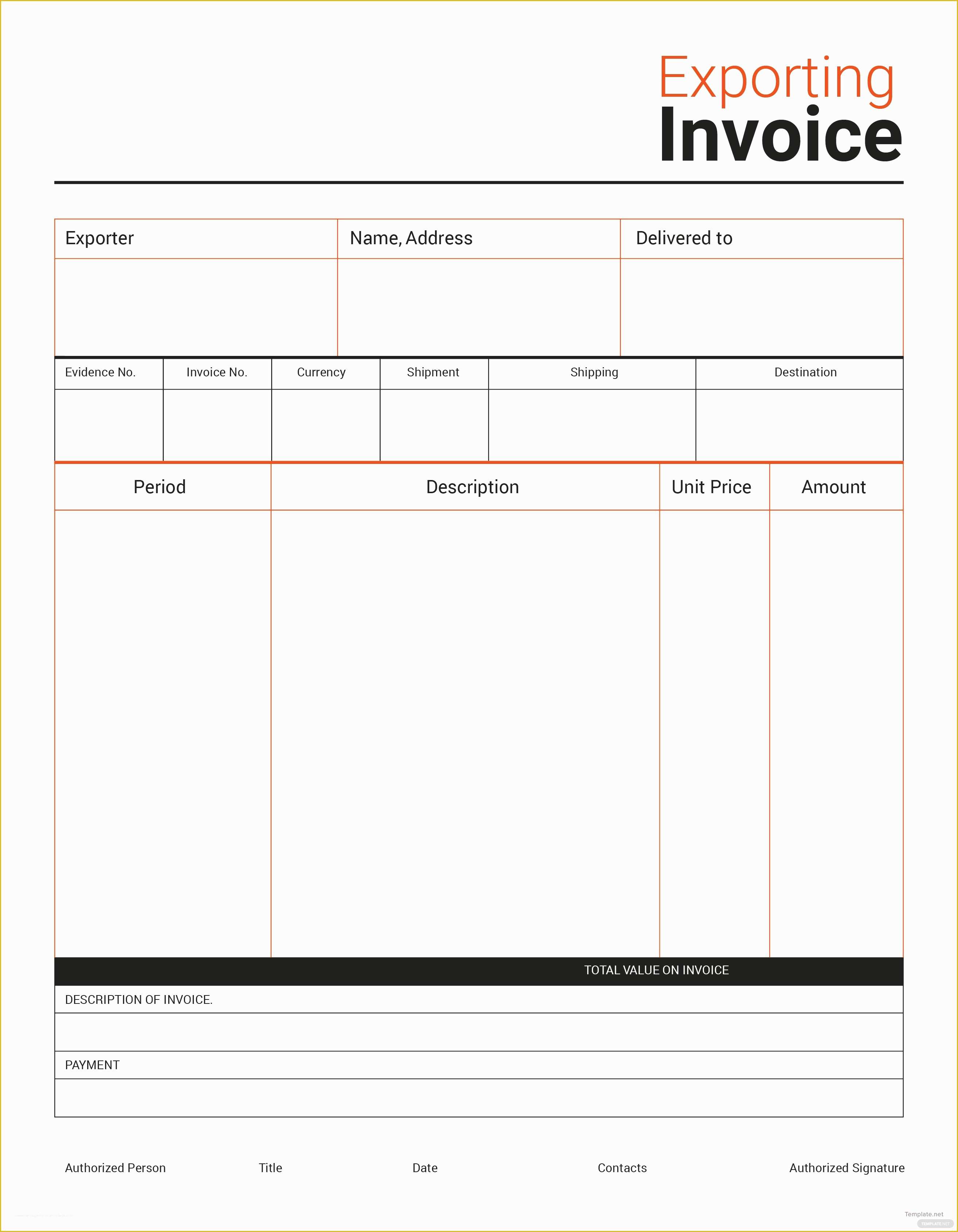 Free Adobe Pdf Templates Of Free Mercial Export Invoice Template In Adobe Shop