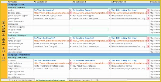 Free Adwords Report Template Of Allbusinesstemplates Google