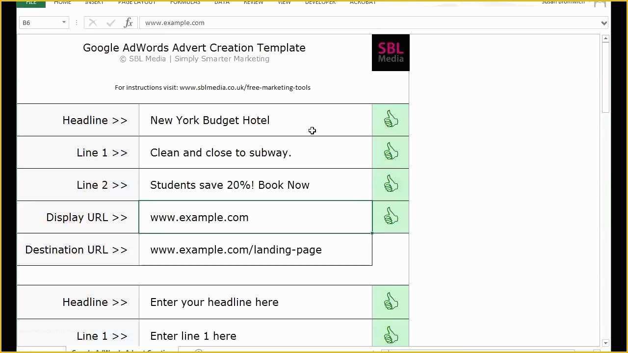 Free Adwords Report Template Of Google Adwords Advert Template