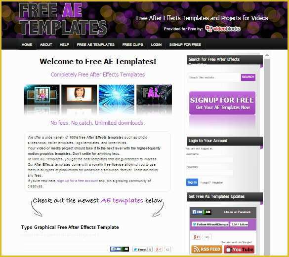 Free Ae Templates Of 9 Free Websites to Download after Effects