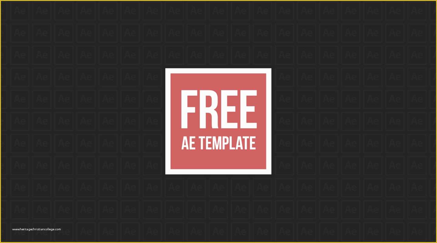 Free Ae Templates Of Free Cubic after Effects Template