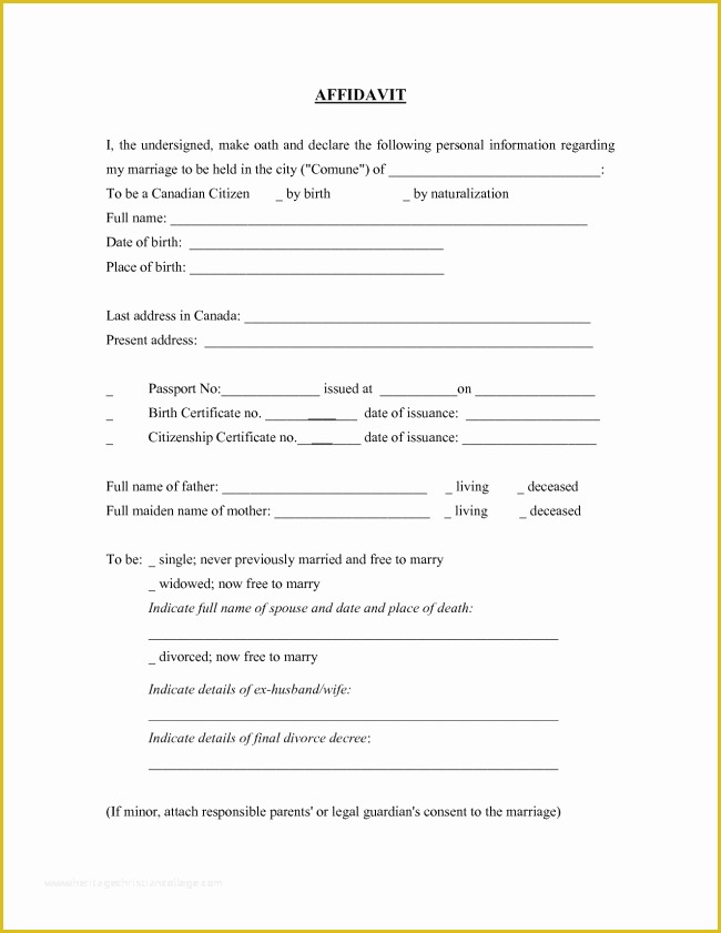 Free Affidavit Template Of 33 Printable Affidavit form Template Examples Thogati