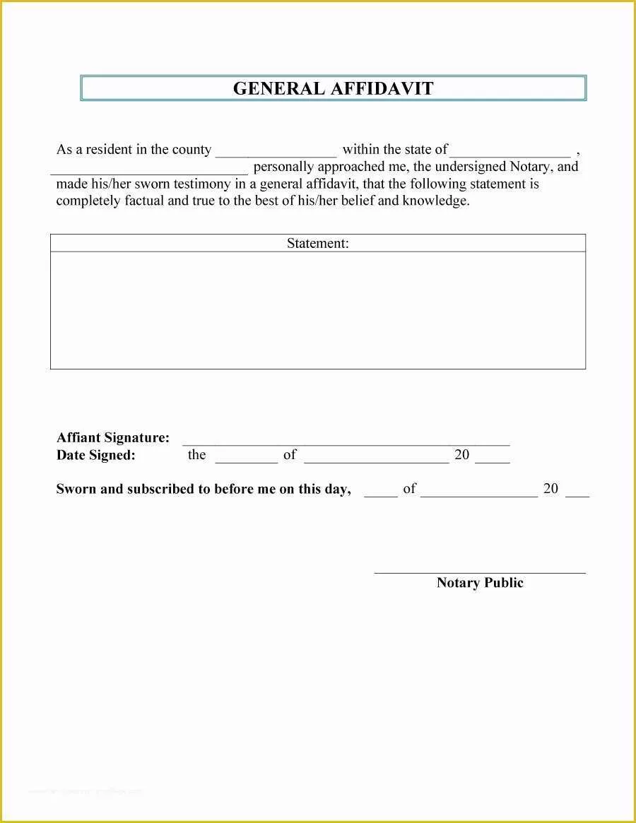 Free Affidavit Template Of 48 Sample Affidavit forms & Templates Affidavit Of