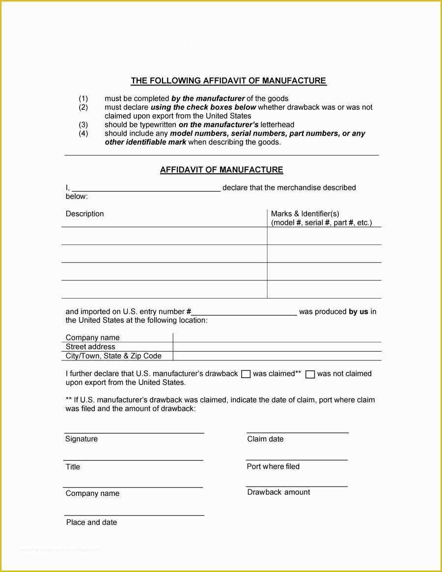 Free Affidavit Template Of 48 Sample Affidavit forms & Templates Affidavit Of