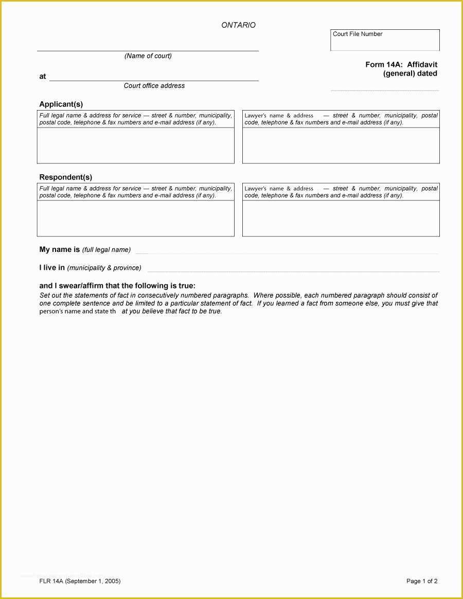 Free Affidavit Template Of 48 Sample Affidavit forms &amp; Templates Affidavit Of