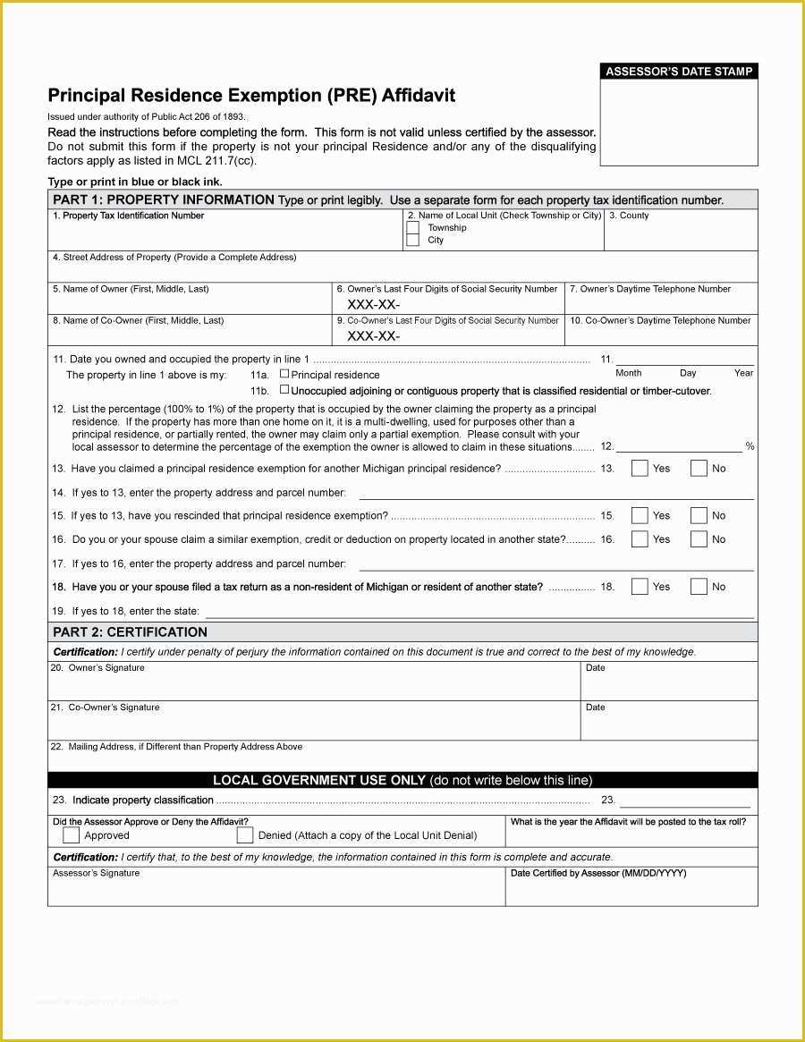 Free Affidavit Template Of 48 Sample Affidavit forms & Templates Affidavit Of