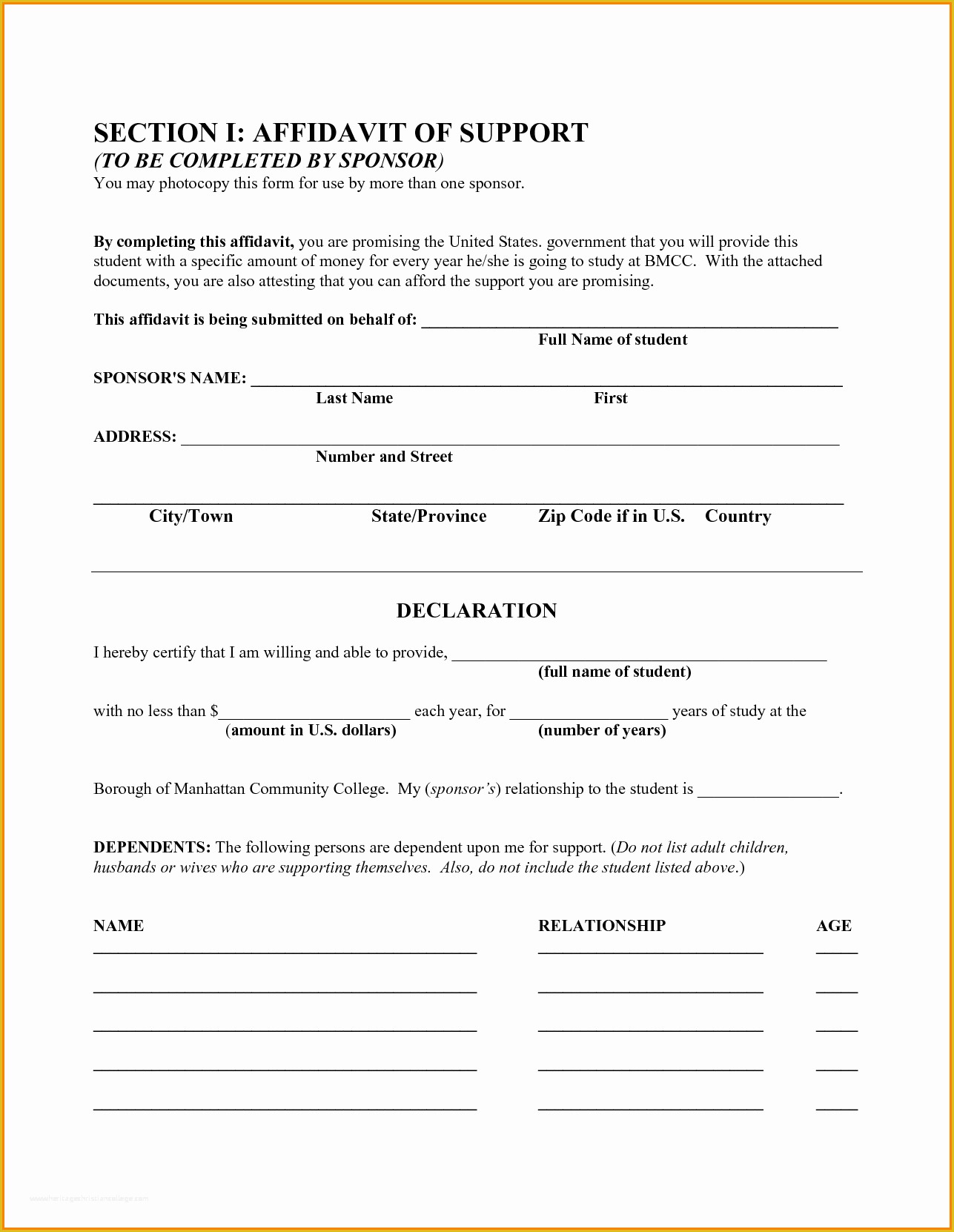 Free Affidavit Template Of 48 Sample Affidavit forms & Templates