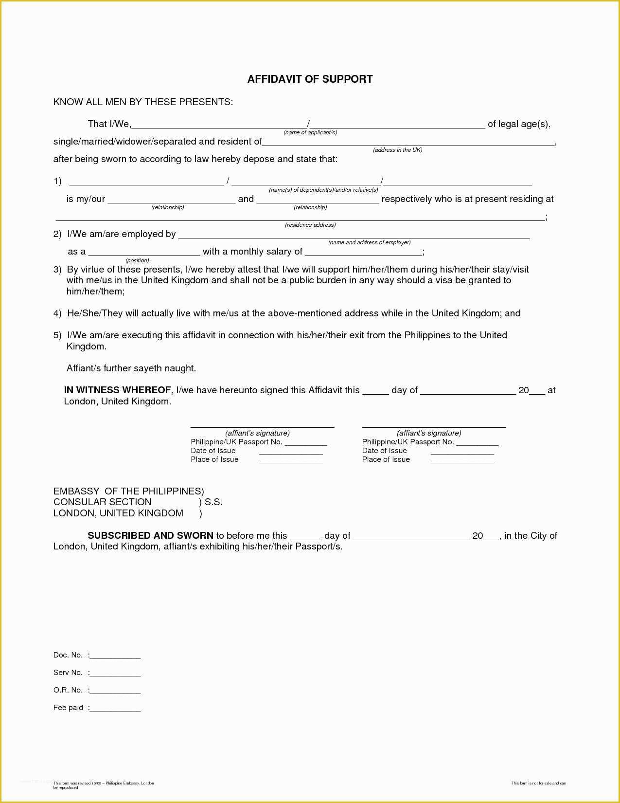 Free Affidavit Template Of Legal Affidavit Template Uk Templates Resume Examples