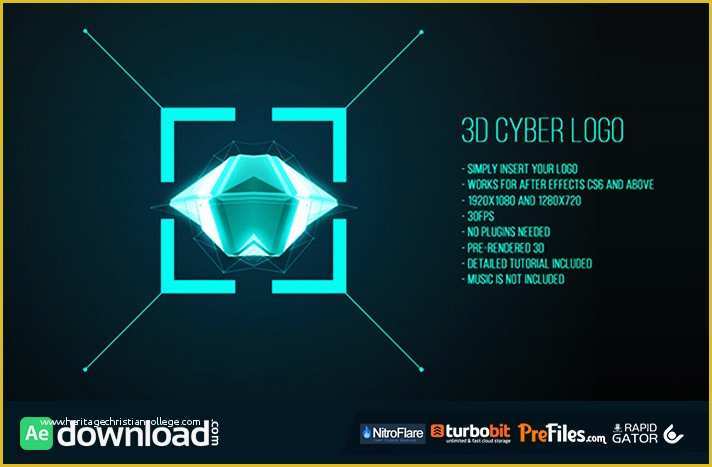 Free after Effects Logo Templates Of 3d Cyber Logo Videohive Free Download Free after