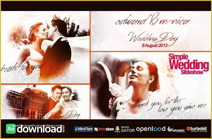Free after Effects Slideshow Templates Of Simple Wedding Slideshow Free Download Videohive Template