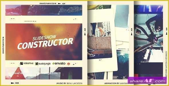 Free after Effects Slideshow Templates Of Slideshow Constructor after Effects Project Videohive