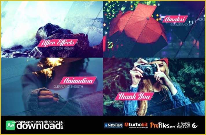 Free after Effects Slideshow Templates Of Videohive Clean Glass Slideshow Free Download Free