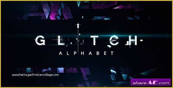 Free after Effects Template Glitch Intro Of Glitch Alphabet after Effects Templates Videohive