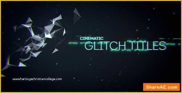 Free after Effects Template Glitch Intro Of Videohive Cinematic Glitch Titles Free after Effects