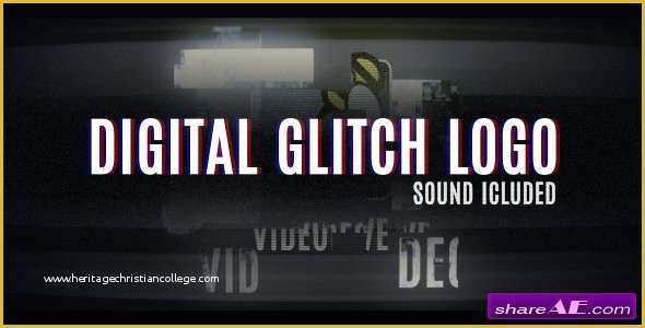 Free after Effects Template Glitch Intro Of Videohive Digital Glitch Logo after Effects Templates